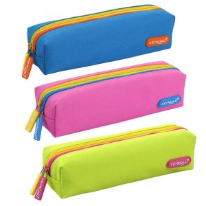 CARTUCHERA DOBLE BOLSILLO KEYROAD, 19,5x5,0x5,0 cms