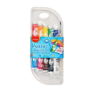 SET KEYROAD DE 10 TUBOS DE 10ML DE TÉMPERA + PINCEL EN ESTUCHE PALETA