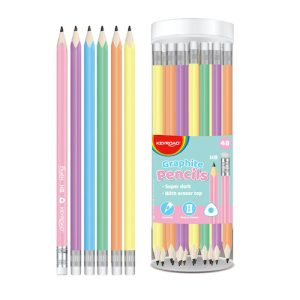 TUBO CON 48 LAPICES HB CON GOMA, KEYROAD PASTEL