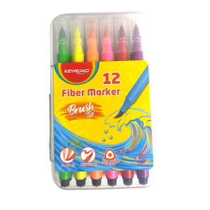 ESTUCHE CON 12 MARCADORES PUNTA DE PINCEL KEYROAD BRUSH TIP