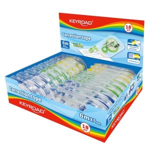 CAJA EXHIBIDORA C/18 CINTAS CORRECTORAS KEYROAD