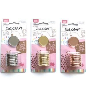 BLÍSTER C/8 ANILLOS DE ENCUADERNACIÓN EXPANDIBLE, 32mm, 140H.IBI CRAFT - CUERPO SÓLIDO,COLORES METAL