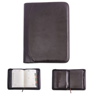 AGENDA OMEGA DÍA POR HOJA, A5, CON ESTUCHE Y CIERRE