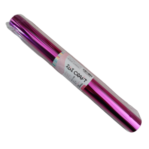 ROLLO DE PAPEL TERMOTRANSFERIBLE "FOIL PAPER", IBI CRAFT 32cm*5m - ROJO ROSA