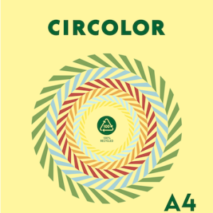 BLOC C/30 HOJAS DE PAPEL FAVINI CIRCOLOR, A4, 80 GRS., COLORES SURTIDOS