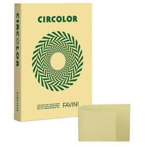 PAQ. DE 500 HOJAS DE PAPEL DE COLOR FAVINI CIRCOLOR, 80 GR., A4, CAMOMILE