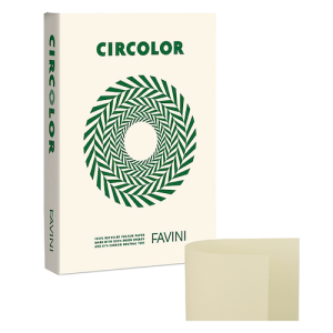 PAQ. DE 500 HOJAS DE PAPEL DE COLOR FAVINI CIRCOLOR, 80 GR., A4, JASMINE