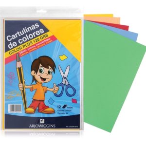 SOBRE C/12 HOJAS COLOR PLUS A4, 120 GRS., COLORES SURTIDOS