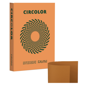 PAQ. DE 500 HOJAS DE PAPEL DE COLOR FAVINI CIRCOLOR, 80 GR., A4, PUMPKIN