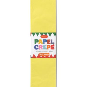 PAQUETE C/10 PLIEGOS DE PAPEL CREPÉ OMEGA. 50x200cm AMARILLO CLARO-14