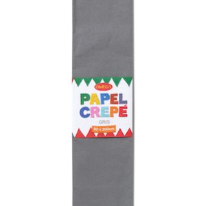 PAQUETE C/10 PLIEGOS DE PAPEL CREPÉ OMEGA.50x200cm GRIS-703