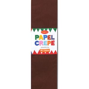 PAQUETE C/10 PLIEGOS DE PAPEL CREPÉ OMEGA.50x200cm MARRÓN-43