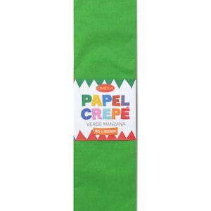 PAQUETE C/10 PLIEGOS DE PAPEL CREPÉ OMEGA.50x200cm. VERDE MANZANA-35