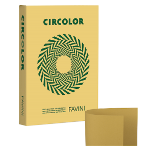 PAQ. DE 500 HOJAS DE PAPEL DE COLOR FAVINI CIRCOLOR, 80 GR., A4, SAFFRON