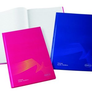 CUADERNO TAPA DURA OMEGA, FORMATO B5, 100 HOJAS