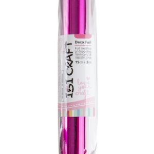 ROLLO DE PAPEL TERMOTRANSFERIBLE "FOIL PAPER", IBI CRAFT 15cm*3m - FUCSIA