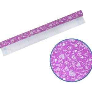 PAPEL AUTOADHESIVO OMEGA FANTASÍA C/BRILLANTINA. 45 CM X 1 MTS. FJ049