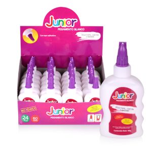 CAJÓN CON 288 UNID. COLA VINÍLICA JUNIOR BLANCA, 60 grs