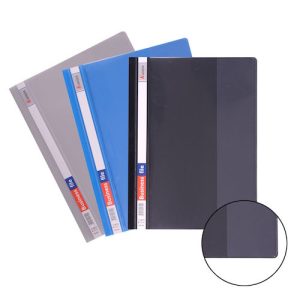 CARPETA TAPA TRANSPARENTE RÍGIDA CON SOLAPA, A4