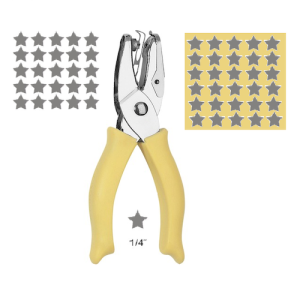 SACABOCADOS CON FORMA IBI CRAFT, DISEÑO ESTRELLA, 6 mm, P/PAPEL (90-250grs.), CUERO, GOMA EVA
