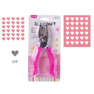 SACABOCADOS CON FORMA IBI CRAFT, DISEÑO CORAZÓN, 6 mm, P/PAPEL (90-250grs.), CUERO, GOMA EVA