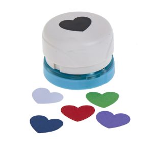 PERFORADORA 25mm, MAGNÉTICA, DE LIBRE UBICACIÓN EN LA HOJA, CON FORMA CORAZÓN