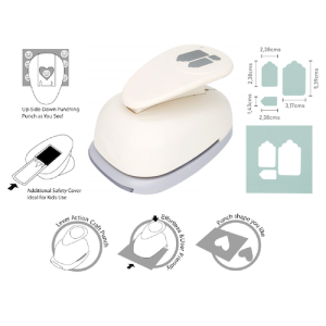 PERFORADORA IBI CRAFT PARA HACER 3 ETIQUETAS DE PAPEL, CORTE CURVO