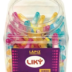 EXHIBIDOR CON 60 LÁPICES CORRECTORES LIKY 3 ml
