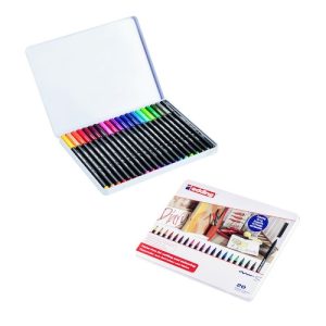ESTUCHE METAL CON 20 MARCADORES EDDING e-1300