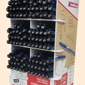 EXHIBIDOR CON 120 MARCADORES PARA DIBUJO EDDING 1880 DRAWLINER