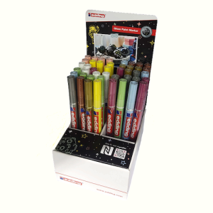EXHIBIDOR CON 45 MARCADORES EDDING 751, DE TINTA OPACA BRILLANTE, 1 - 2 mm