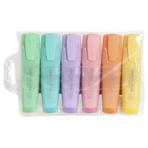 ESTUCHE C/6 RESALTADORES OMEGA PASTEL