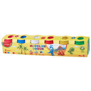 SET x 6 COLORES, MASA PARA MODELAR INFANTIL KEYROAD, C/U 75 GRS.