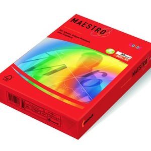 PAPEL DE COLOR MAESTRO CORAL RED 80 GR. A4