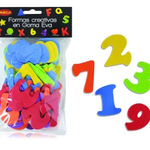 BOLSA C/120 NUMEROS AUTOADHESIVOS DE GOMA EVA