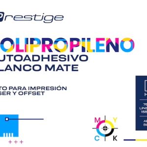 PAQ. 100H. POLIPROPILENO AUTOADH. MATE PRESTIGE, 70x100cm, 75mic., LINER 160g