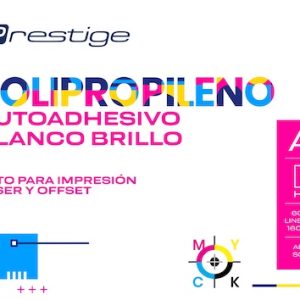 PAQ. 100H. POLIPROPILENO AUTOADH. BRILLO PRESTIGE, A3, 60mic., LINER 160g