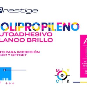 PAQ. 100H. POLIPROPILENO AUTOADH. BRILLO PRESTIGE, A4, 60mic., LINER 160g