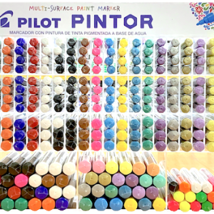 EXHIBIDOR CON 318 MARCADORES PILOT PINTOR + 20 PLUMAS PILOT KAKÜNO