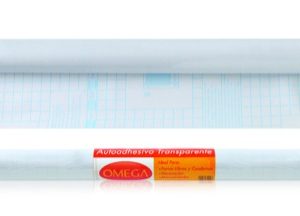 PAPEL AUTOADHESIVO OMEGA COLOR TRANSPARENTE 45 CM X 1 MT