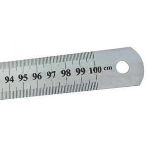 REGLA DE ACERO INOXIDABLE, 100 CMS
