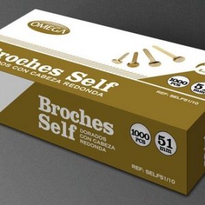 BROCHES SELF DORADOS OMEGA DE 25 MM
