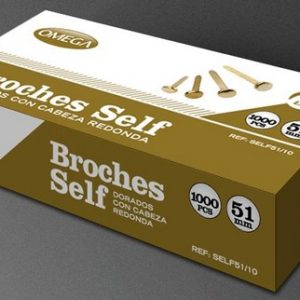 BROCHES SELF DORADOS OMEGA DE 32 MM