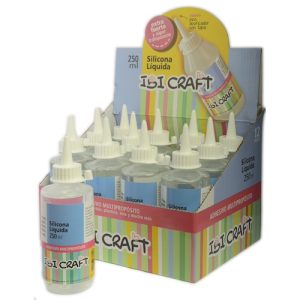 CAJÓN CON 72 UNIDADES DE SILICONA LÍQUIDA IBI CRAFT. FRASCO 250 ML