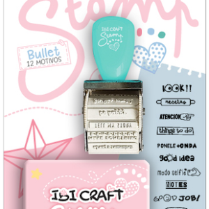 SELLO ROTATIVO IBI CRAFT C/12 DISEÑOS Y ALMOHADILLA - SERIE "BULLET"
