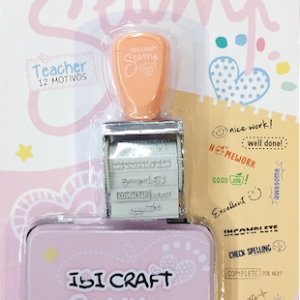 SELLO ROTATIVO IBI CRAFT C/12 DISEÑOS Y ALMOHADILLA - SERIE "ENGLISH"