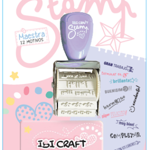 SELLO ROTATIVO IBI CRAFT C/12 DISEÑOS Y ALMOHADILLA - SERIE "MAESTRA"
