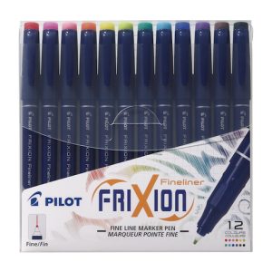 ESTUCHE CON 12 MARCADORES PILOT FRIXION FINELINER