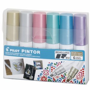 ESTUCHE PILOT PINTOR, C/6 MARCADORES COLORES METÁLICOS, GRUESO