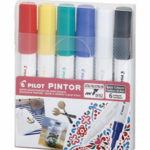 ESTUCHE PILOT PINTOR, C/6 MARCADORES COLORES CLÁSICOS, EXTRA FINO